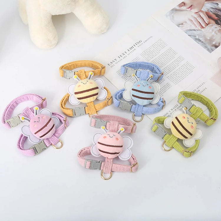 New cat Harness Leash Set for Small Dogs Adjustable Puppy Harness Vest French Bulldog Chihuahua Pug Outdoor Walking Lead Leash - Zecs shopping
