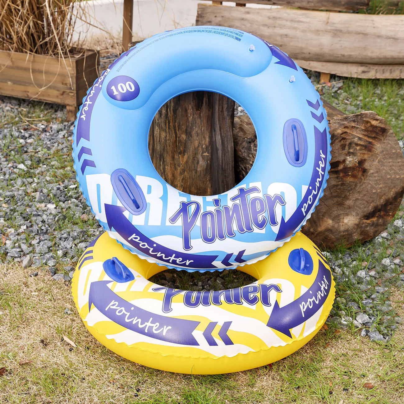 Double Balloon Inflatable Swim Ring Pool Floaties & Inner Tube for Adults