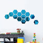 6/12pcs 3D Hexagon Mirror Wall Sticker Rose Gold DIY TV Background Living Room Stickers Wall Decor Bedroom Bathroom Home Decor - Zecs shopping