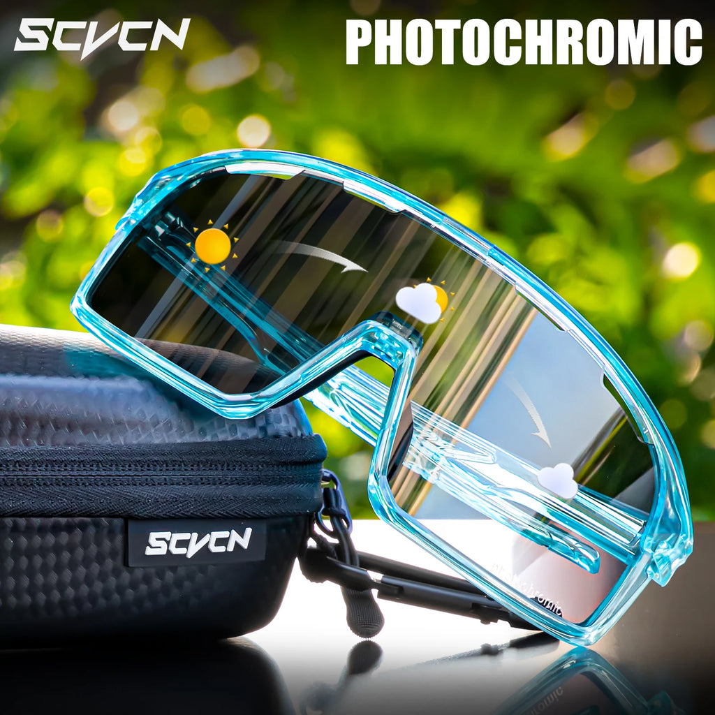 Photochromic Sports Sunglasses UV Cycling Driving & Outdoor Adventure Goggles