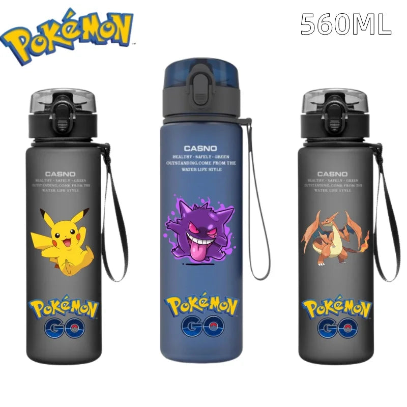 Pokemon Water Bottle ML Cute Pikachu & Gengar Kids Sports Cup Large Capacity Portable Drink Bottle