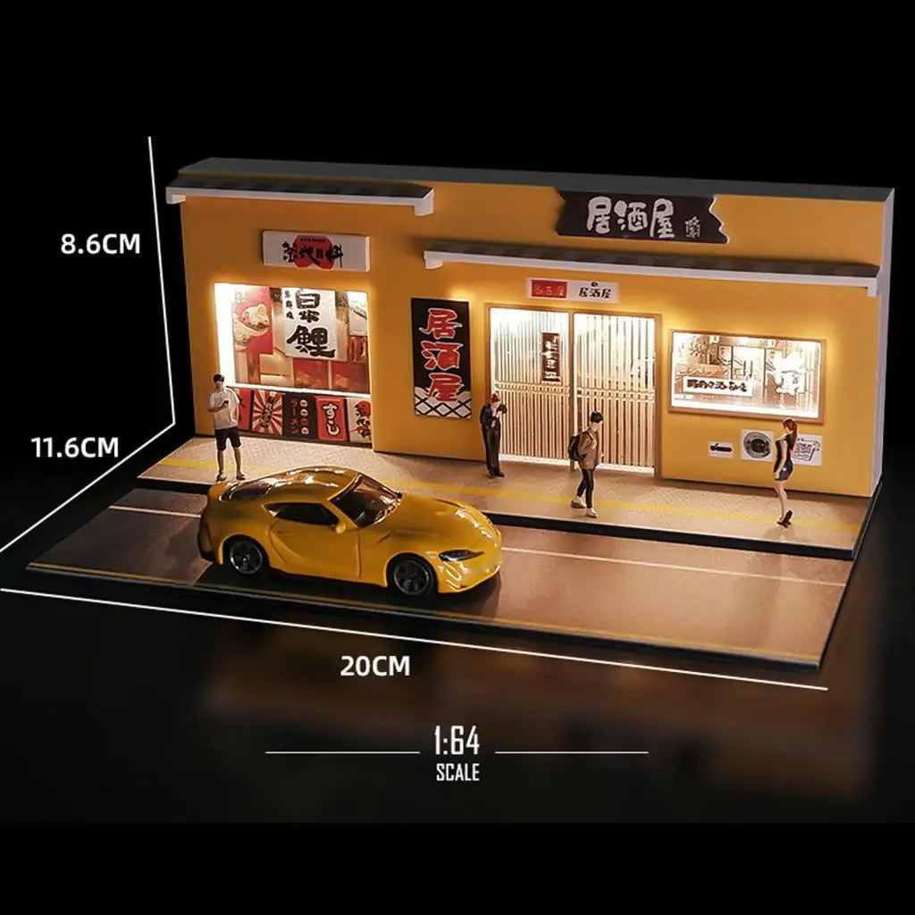 City Street Diorama LED Parking Lot & Building Display Model