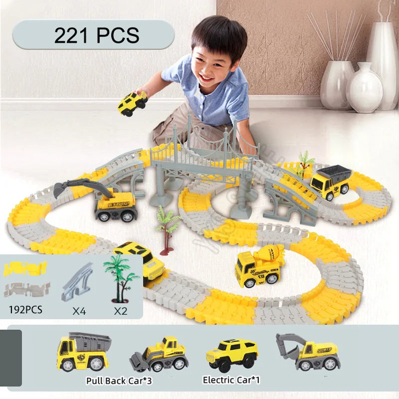DIY Magic Race Track Flexible Brain-Boosting Car Set