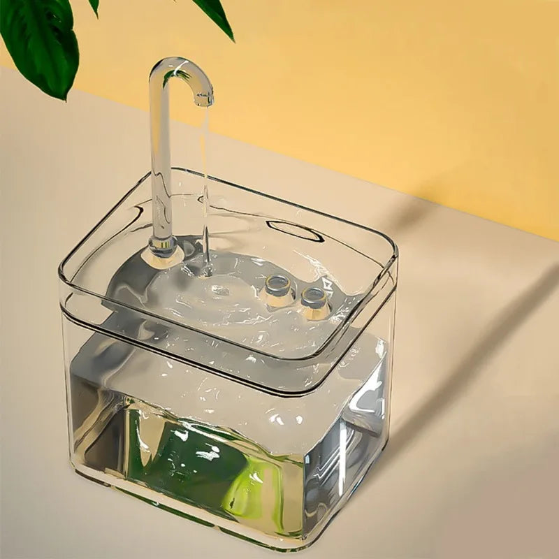 Cat Water Fountain Auto Filter Transparent Cat Drinker USB Electric Mute Recirculate Filtering Drinker for Cats Water Dispenser - Zecs shopping