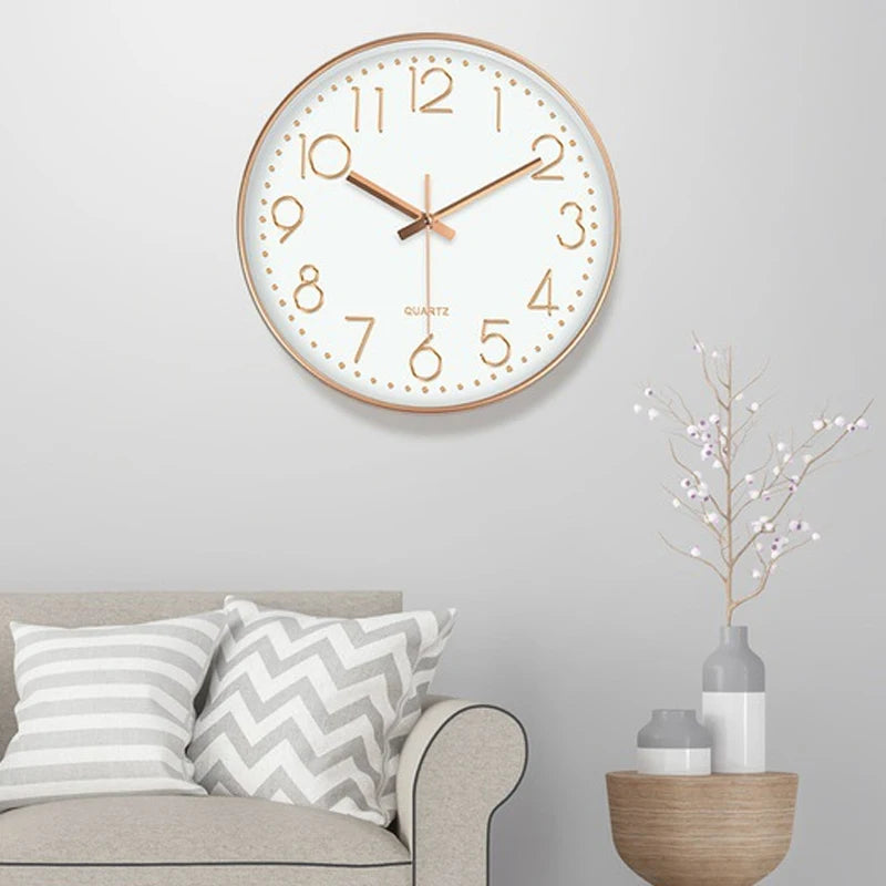 8 Inch Mute Wall Clock Simple Digital Wall Clock Home Decorations Cubic Digital Clock Quartz Wall Clock - Zecs shopping