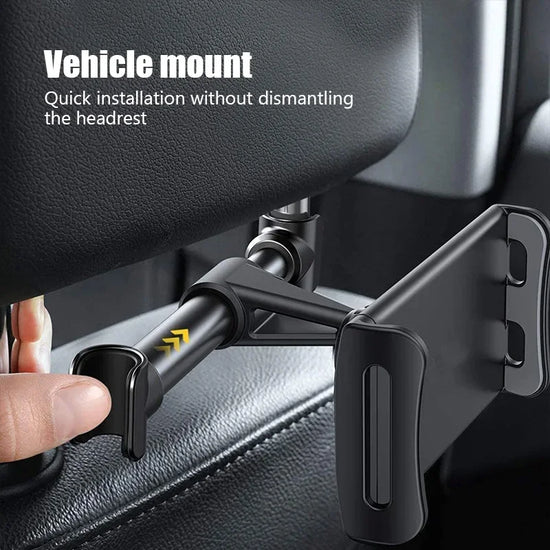 Universal Telescopic Car Headrest Tablet Holder – Adjustable Backseat Phone & Tablet Mount
