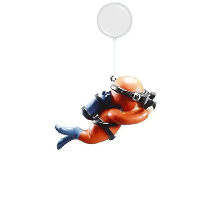 Fish Tank Diver Ornaments Landscape Decoration Aquarium Gifts Popular Floating, Hayao Miyazaki Blue Fatty with Ball and Line - Zecs shopping
