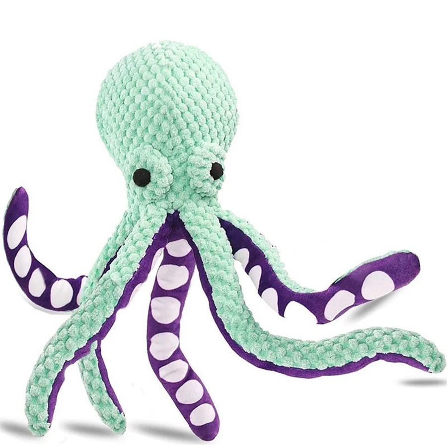 Dog pet plush octopus toy interactive sound anti-demolition home large and small dog boredom companion toy - Zecs shopping