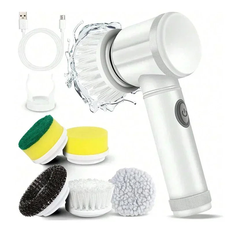 Electric Spin Scrubber Cordless Spin Scrubber with Replaceable Brush Heads Electric Cleaning Brush Cleaning Tools