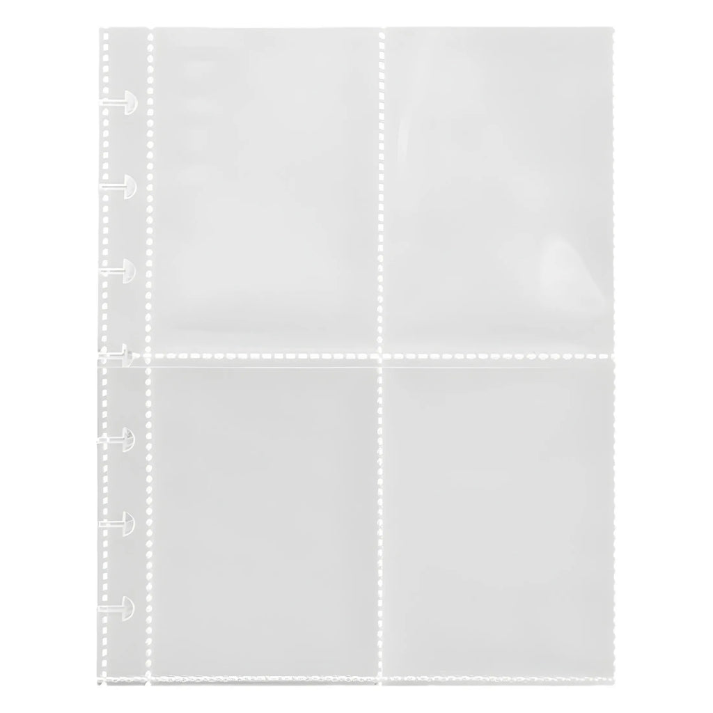 1 Mushroom Hole Card Collection Book Solid Colour Insert Loose-leaf Album 3 Inch Four-panel Photo Postcard Storage and Sorting - Zecs shopping