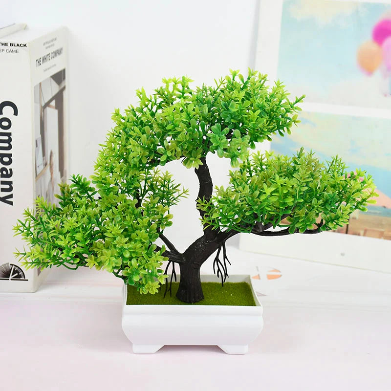 Artificial Plants Bonsai Small Tree Pot Fake Plant Flowers Potted Ornaments For Home Room Table Decoration Hotel Garden Decor - Zecs shopping