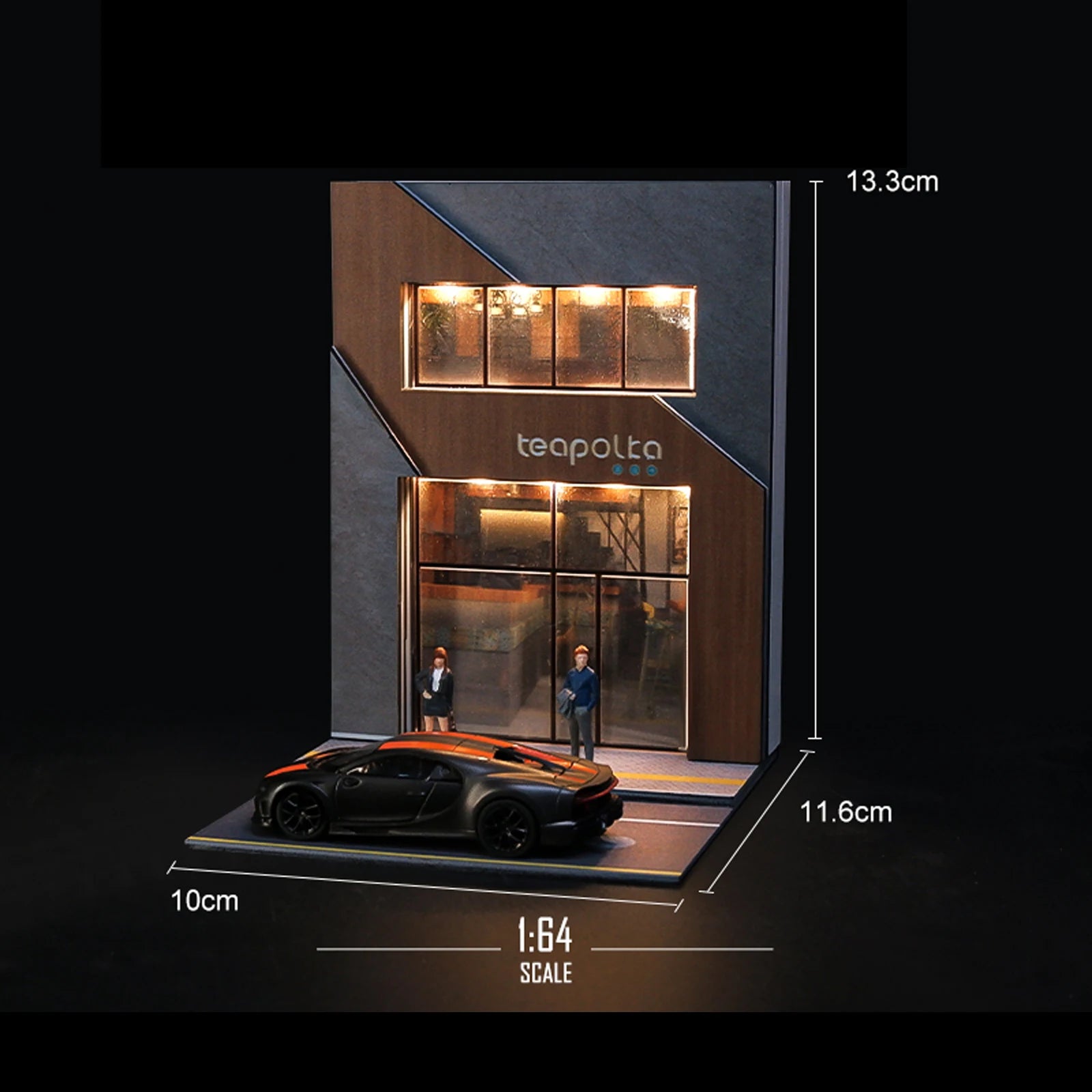 City Street Diorama LED Parking Lot & Building Display Model