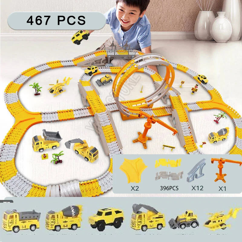 DIY Magic Race Track Flexible Brain-Boosting Car Set
