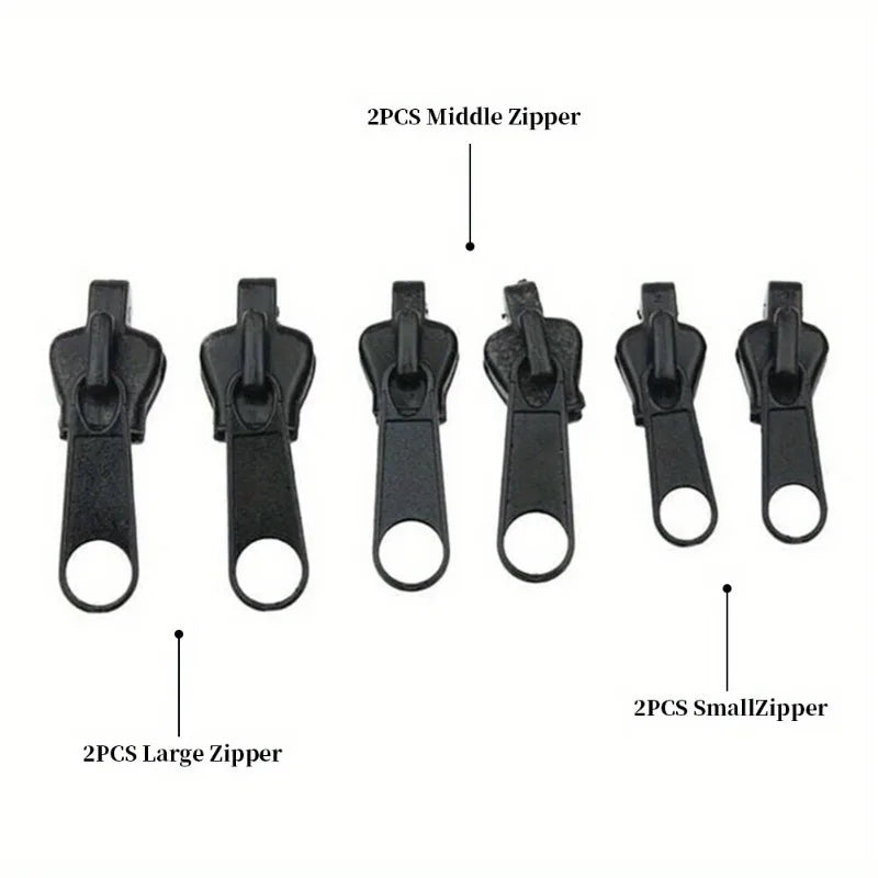 pcs Instant Zipper Repair Kit with Universal Design & Multiple Sizes Replacement Zipper