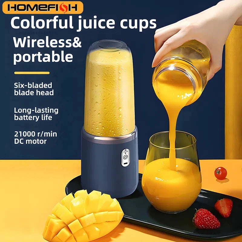 Portable Blender Bottle Electric Blades Multifunction Juice Blender Fresh Juice Smoothie Blender Ice CrushCup Food Processor