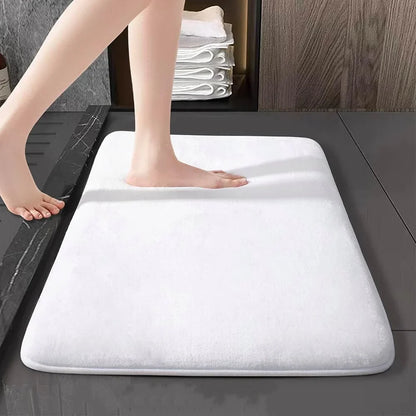 Absorbent Non-Slip Bathroom Mat – Soft Coral Velvet Bath & Door Floor Rug