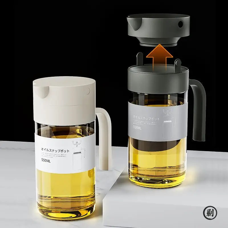 【Hot sales】 Bottle 550ml High Borosilicate Glass Cooking Dispensers Olive Mister for Air Fryer Salad - Zecs shopping