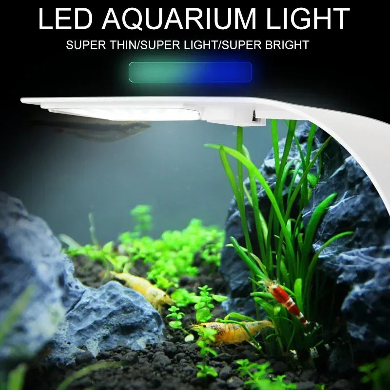Super Slim LED Aquarium Light Lighting plants Grow Light WWW Aquatic Plant Lighting Waterproof Clip-on Lamp For Fish Tank