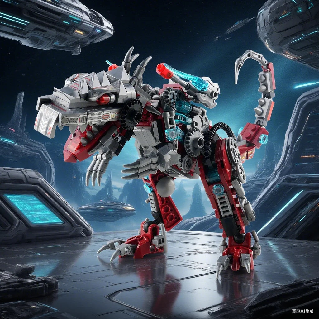 In Jurassic Mechanical Indominus Rex Dinosaur World Model Building Blocks City Fighter Dino Park Bricks Children Toy