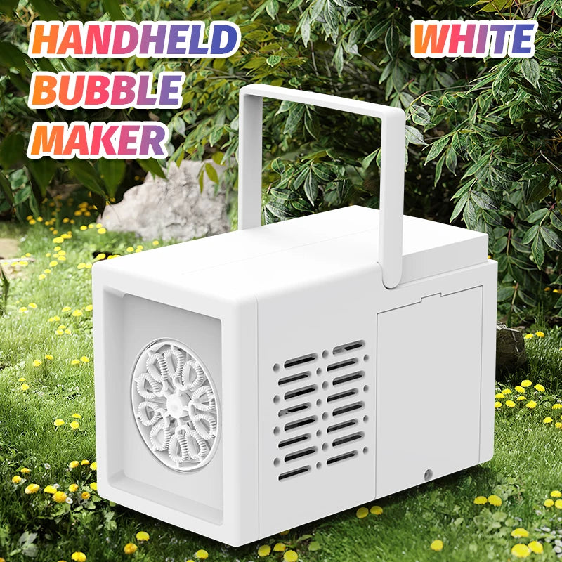Hole Fully Automatic Bubble Blowing Handheld Electric Bubble Machine Toy Outdoor Birthday Without Battery And Bubble Water