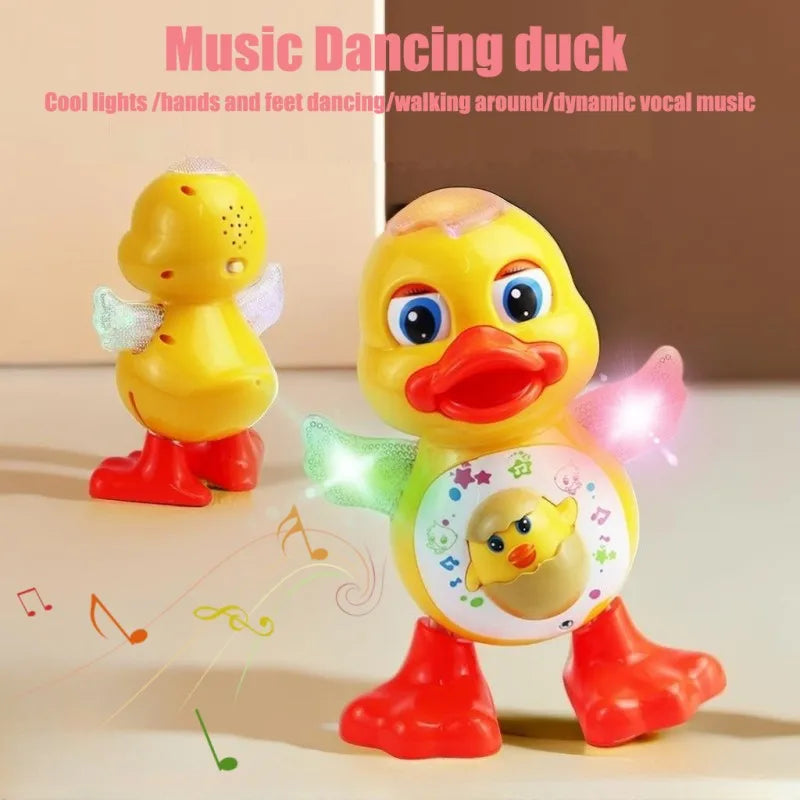 Electric Dancing Duck Interactive Musical Toy with Flashing Lights for Kids