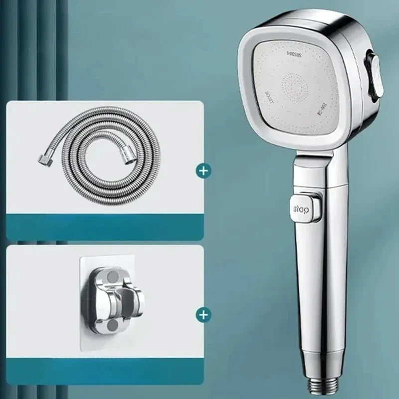 Shower booster showerhead strong pressure shower head bathroom water heater shower head rain shower bully home shower set