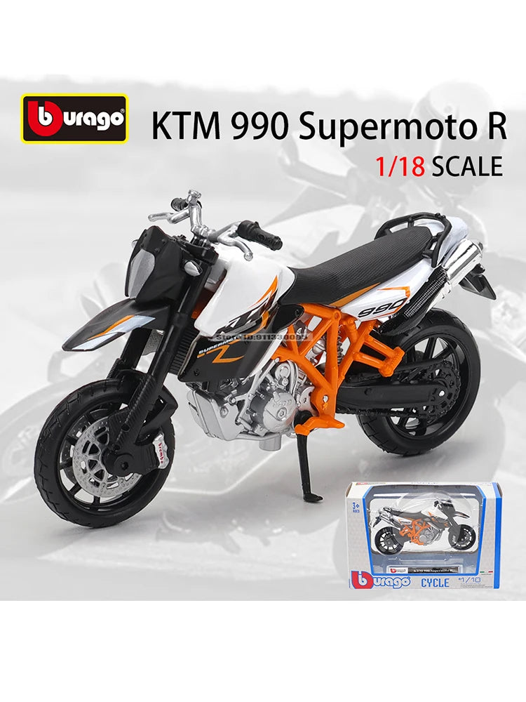KTM Supermoto R & Honda Africa Twin Adventure Alloy Diecast Motorcycle Model Collectible Gift