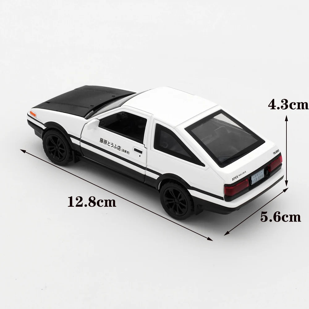 Initial D AE Alloy Car Pull-Back Diecast Model Toy for Kids & Collectors