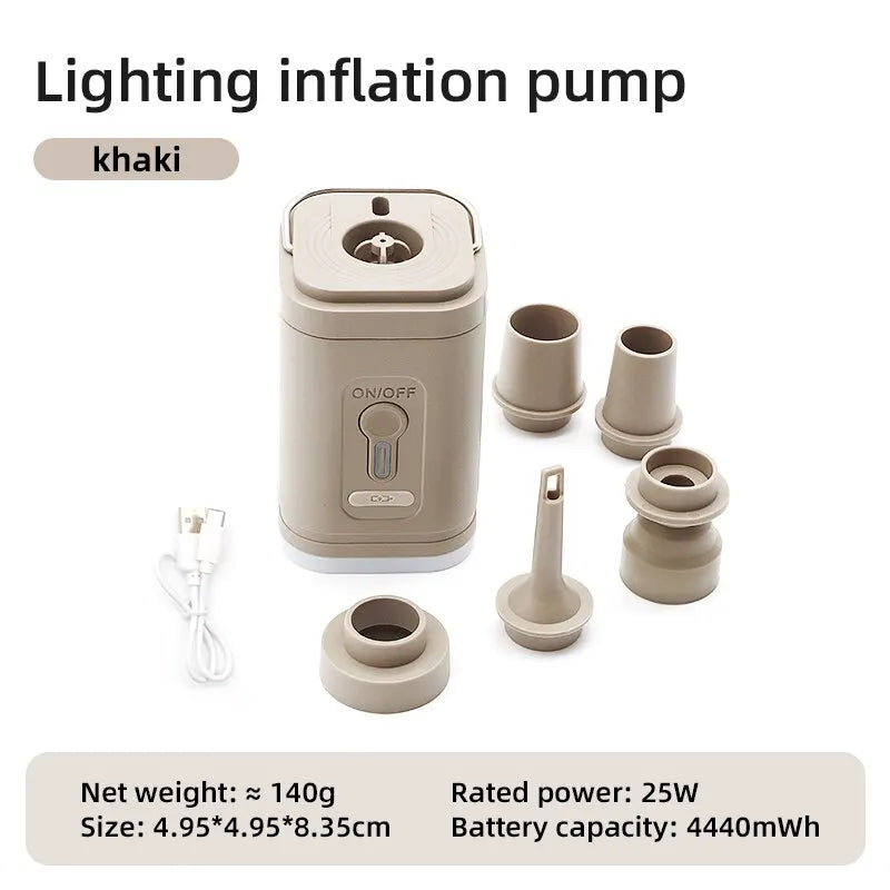 Electric Air Pump Portable Wireless Air Compressor InflatorDeflator Pumps For Inflatable Cushions Air Beds Boat Swimming Ring