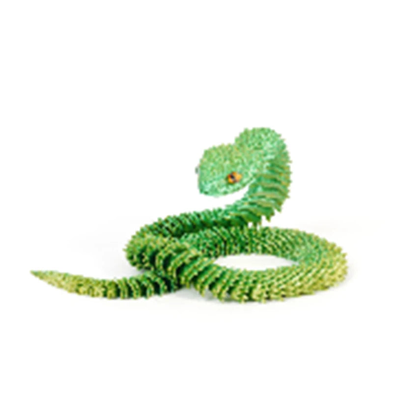 3D Printed Snake Decoration Colorful Model 3D Printed Animals Creative Toy Desk Accessories Room Decor Table Ornament 3 Sizes - Zecs shopping