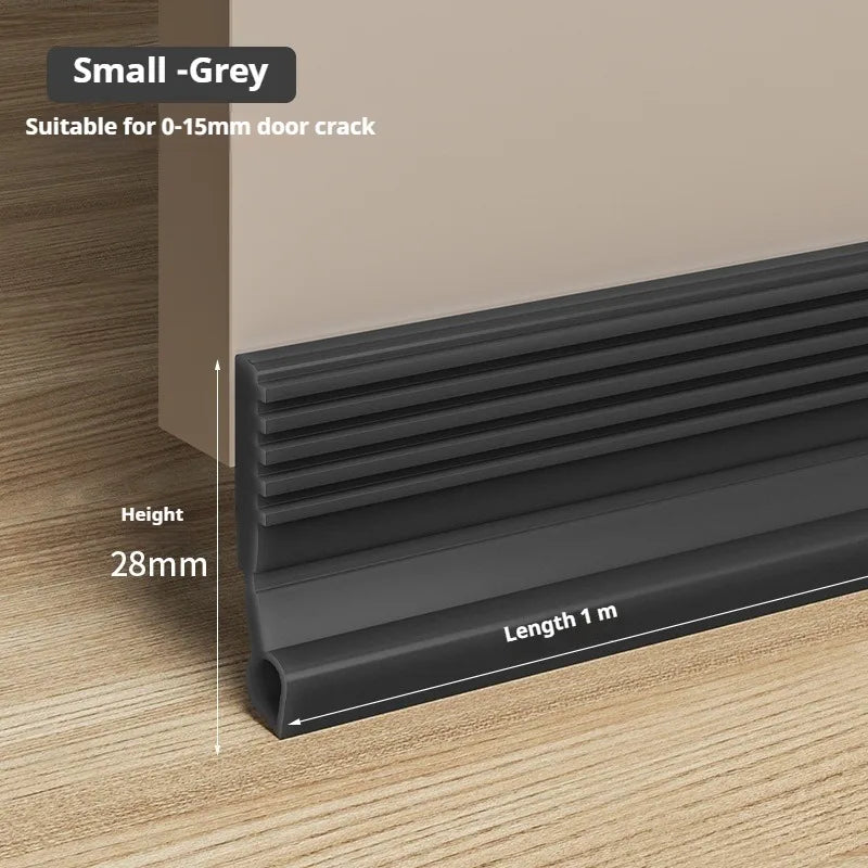 mm Height Door Seal Strip Flexible Soft TPE Under Door Weatherstrip M Self-Adhesive Dustproof Windproof Stripping