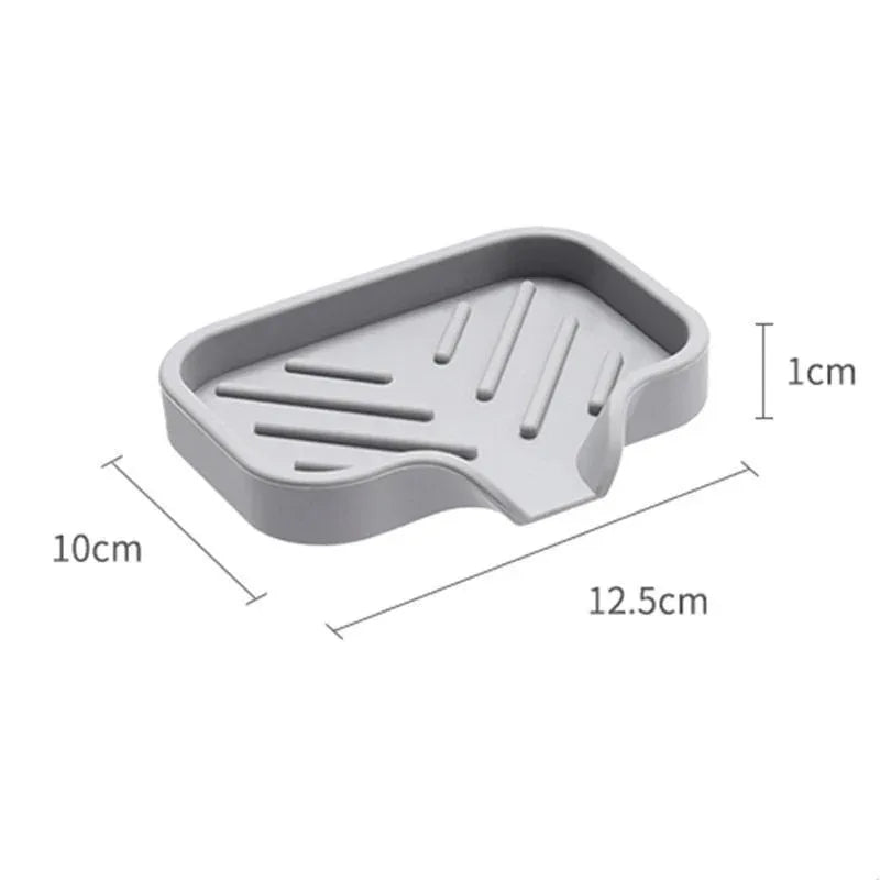 Sink Silicone Tray With drain Soap Sponge Storage Holder Countertop Sink Scrubber Brush Storage Rack Kitchen Organizer