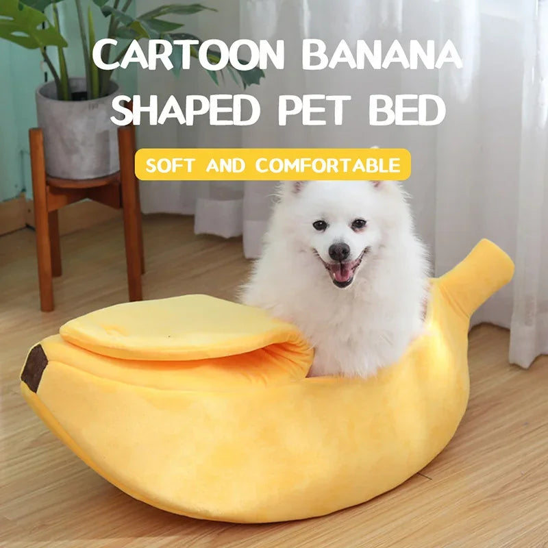 Banana Cat Bed House Funny Cute Cozy Cat Mat Beds Warm Durable Portable Pet Basket Kennel Dog Cushion Cat Supplies Multicolor - Zecs shopping
