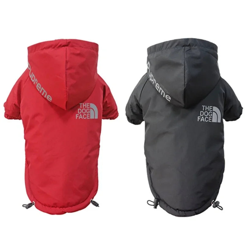 Pet Clothes Autumn Winter Pet Dog Reflective Waterproof Warm Coat Cotton Hooded Jacket FOR Small Medium Dog Clothes - Zecs shopping