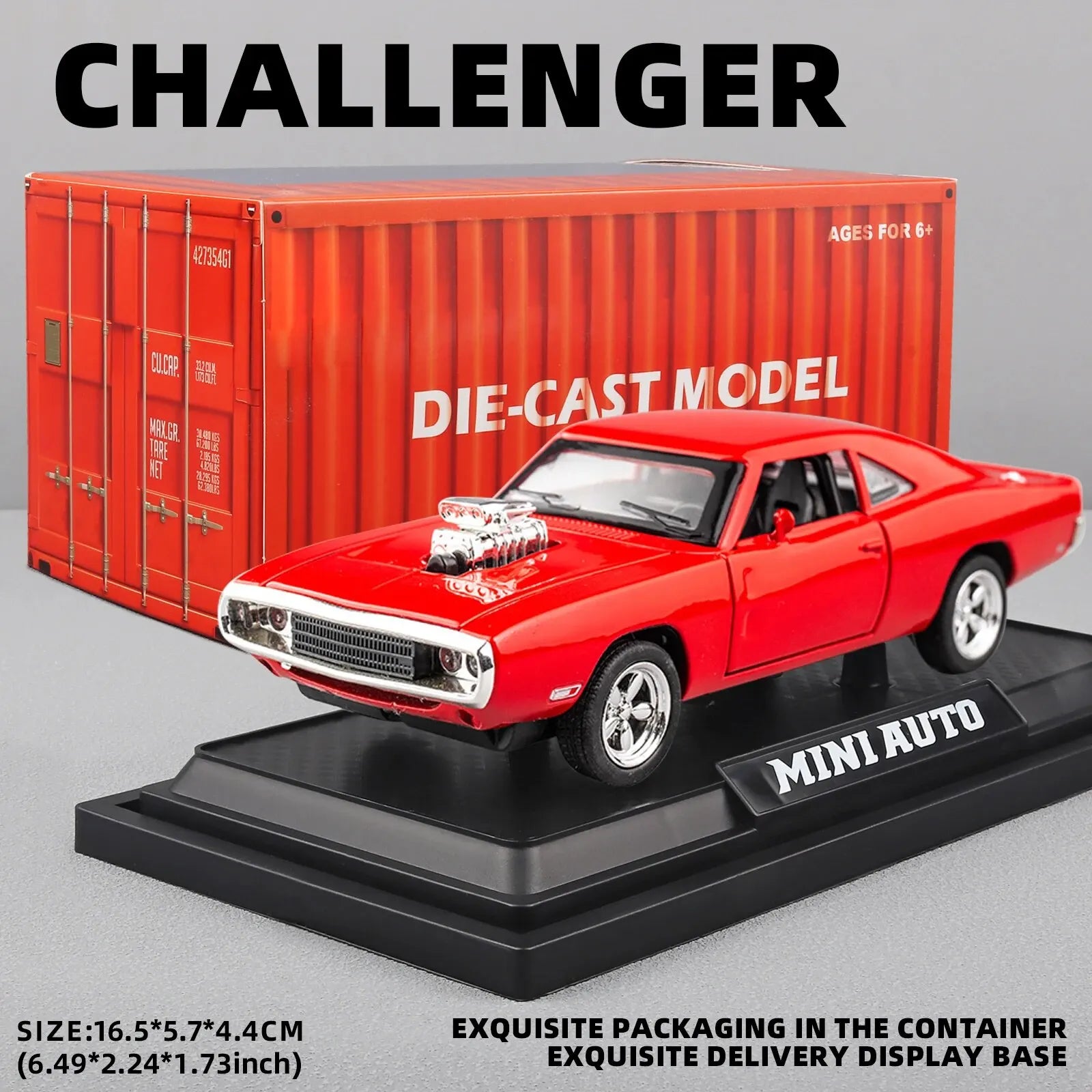 CHARGER Alloy Car Pull-Back Diecast Model for Kids & Collectors