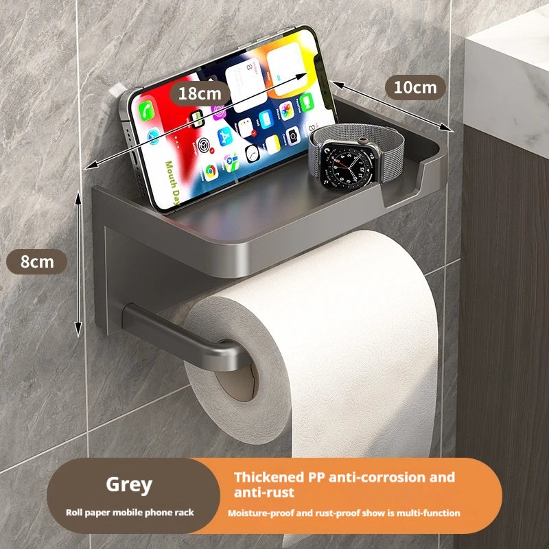 Toilet Paper Holder Plastic Storage Rack Kitchen Towel Placement Of Seasoning Bottles Bathroom Wall Roll Of Paper Phone Storage