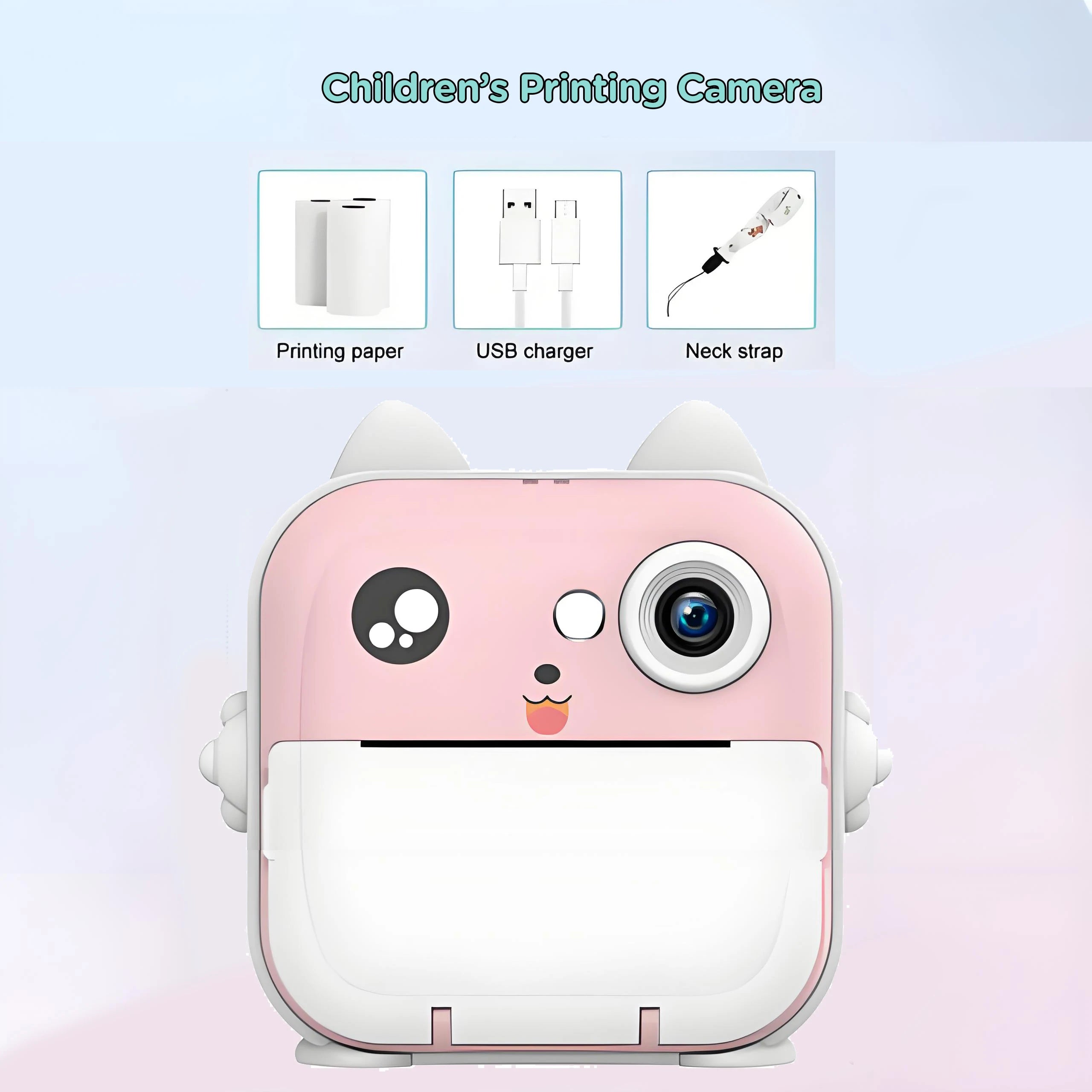 Kids Instant Print Camera Fun Thermal Photo & Video Toy Camera Perfect Gift for Boys Girls & Family Moments