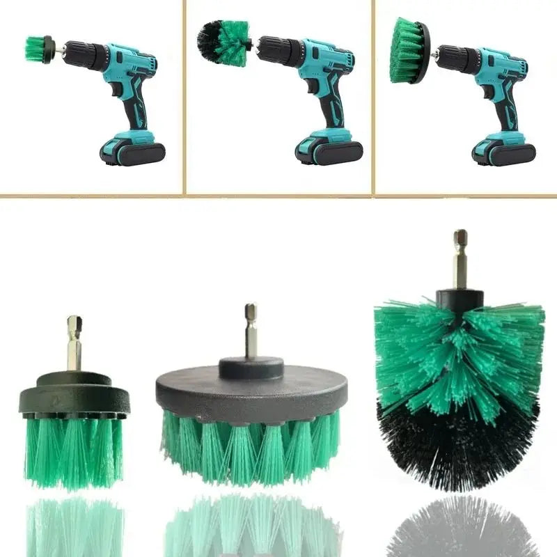 pcs Drill Brush Attachment Set Power Scrubber Brush With Drill Scrub Brush For Cleaning Showers Tubs Bathroom Tile Grout Carpet