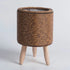 Fashion Rattan Woven Flower Pot Creative Flower Planters With Removable Legs Durable Hand Wove Plant Stand - Zecs shopping