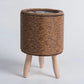 Fashion Rattan Woven Flower Pot Creative Flower Planters With Removable Legs Durable Hand Wove Plant Stand - Zecs shopping