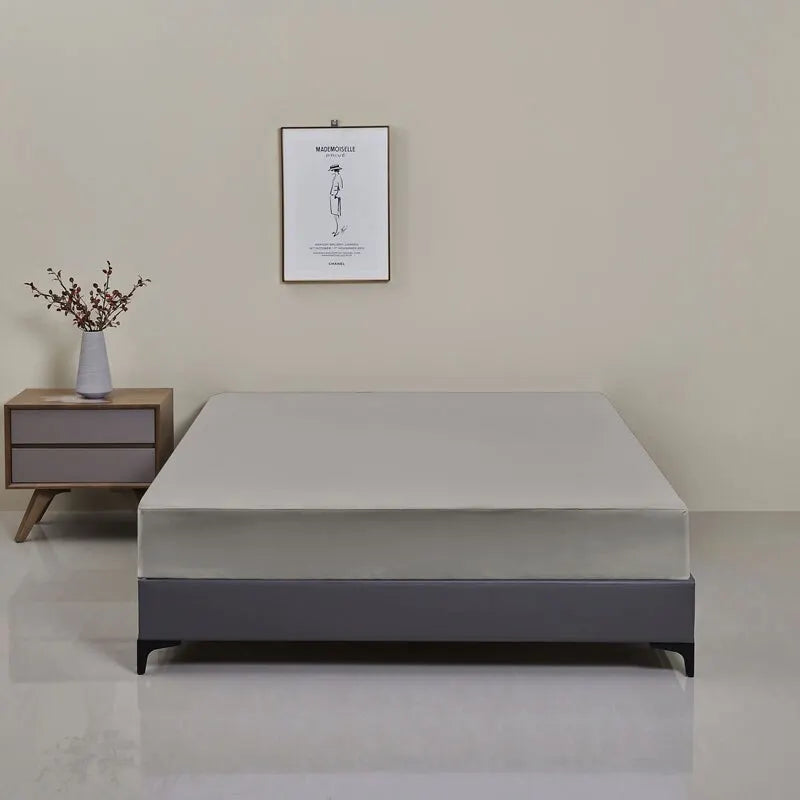 Safe Waterproof Mattress Protector, Soft Comfortable Breathable Solid Color Bedding Mattress Cover Fitted, Machine Washable - Zecs shopping