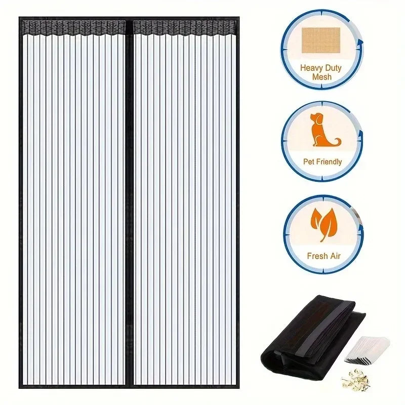 Anti-mosquito Curtain Mosquito Netss for Window Fly Screen Automatic Closing Door Household Ventilation Curtains Magnetic Net - Zecs shopping