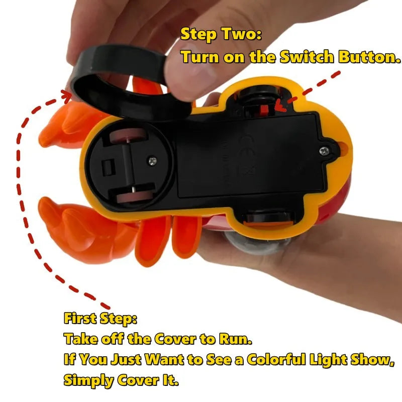 Crawling Crab Baby Toys With Music Light Up Interactive Musical Toys For Baby Dancing Crawling Toys Moving Toddler Toys
