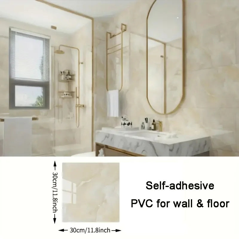 pcs PVC Imitation Marble Floor Stickers Self-adhesive Wall Stickers Waterproof Bathroom Living room Moden Decoration Decals