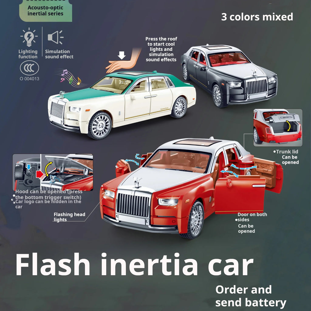 Rolls-Royce Phantom Model Car Luxury Sedan Toy for Kids & Collectors