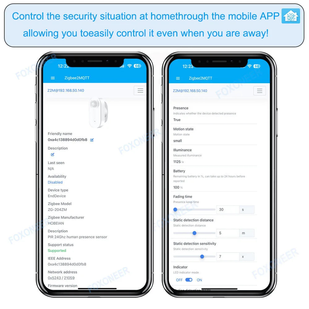 Smart Zigbee Human Presence Sensor G MmWave Radar PIRLuminance detection Use Battery Support Zigbeemqtt Home Assistant