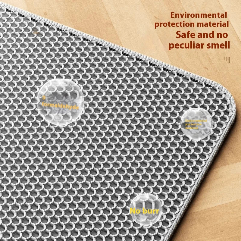 Extra Large Cat Litter Mat Heavy Duty Waterproof 2 Layer Non Slip Washable Pet Floor Protector Litter Box Sand Stopper - Zecs shopping
