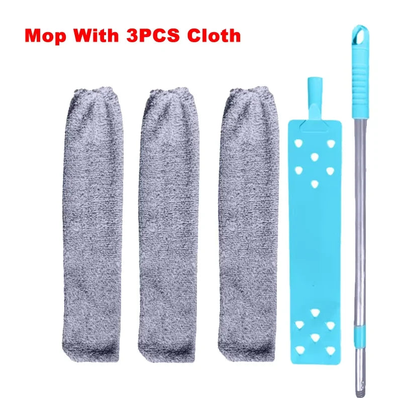 Long Handle Mop Telescopic Duster Cleaning Brush Bendable Head Extendable Pole Long Flat Flexible Duster For Home Cleaning Tool