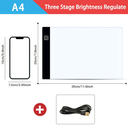 Dimmable LED Drawing Copy Pad – Educational Tracing Board for Kids & Creative Learning