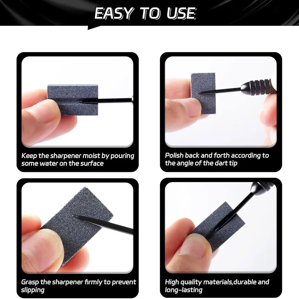 WEDARTER Sharpening Stone Mini V-Shape Sharpening Stone for Needle Darts Durable Dart Accessory